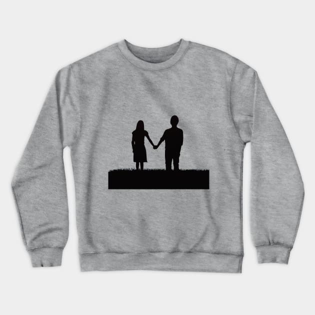 Couple holding hands Crewneck Sweatshirt by DarkoRikalo86